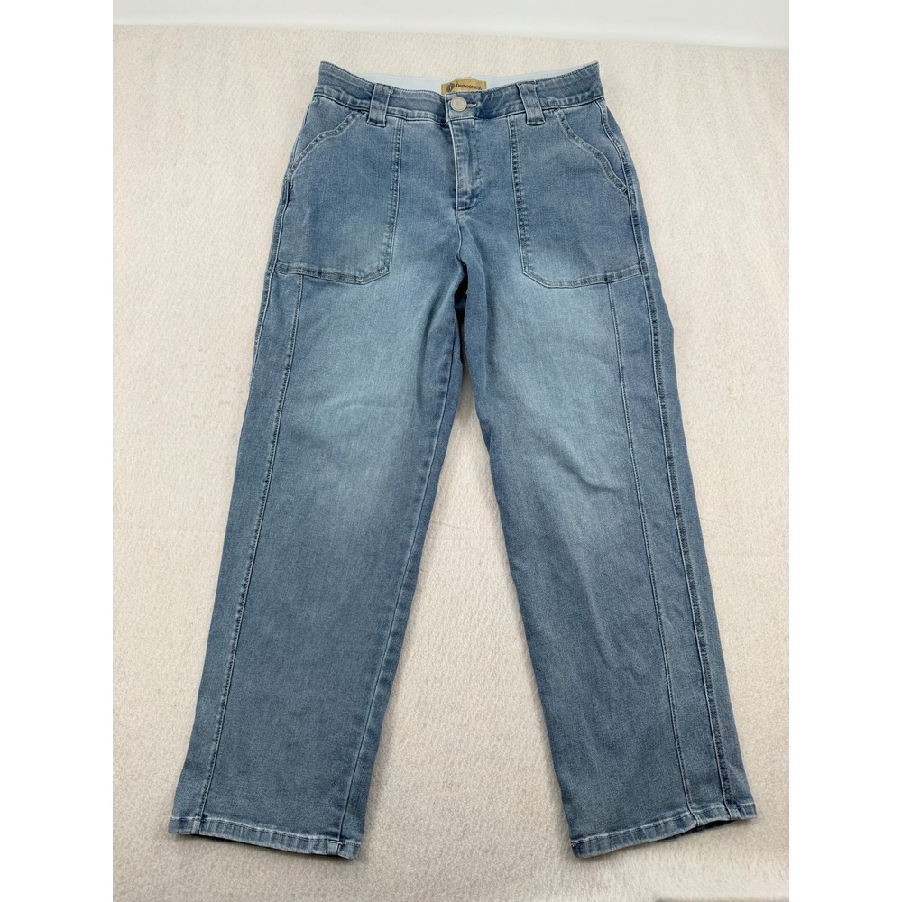 Democracy Ab Technology Light Wash Straight Patch Pocket Jeans Size 12 (32x29) - Picture 2 of 11